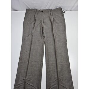 Palm Beach Reflex Dress Pants Mens 54x36 Gray Wool Linen Pleated Straight NWT